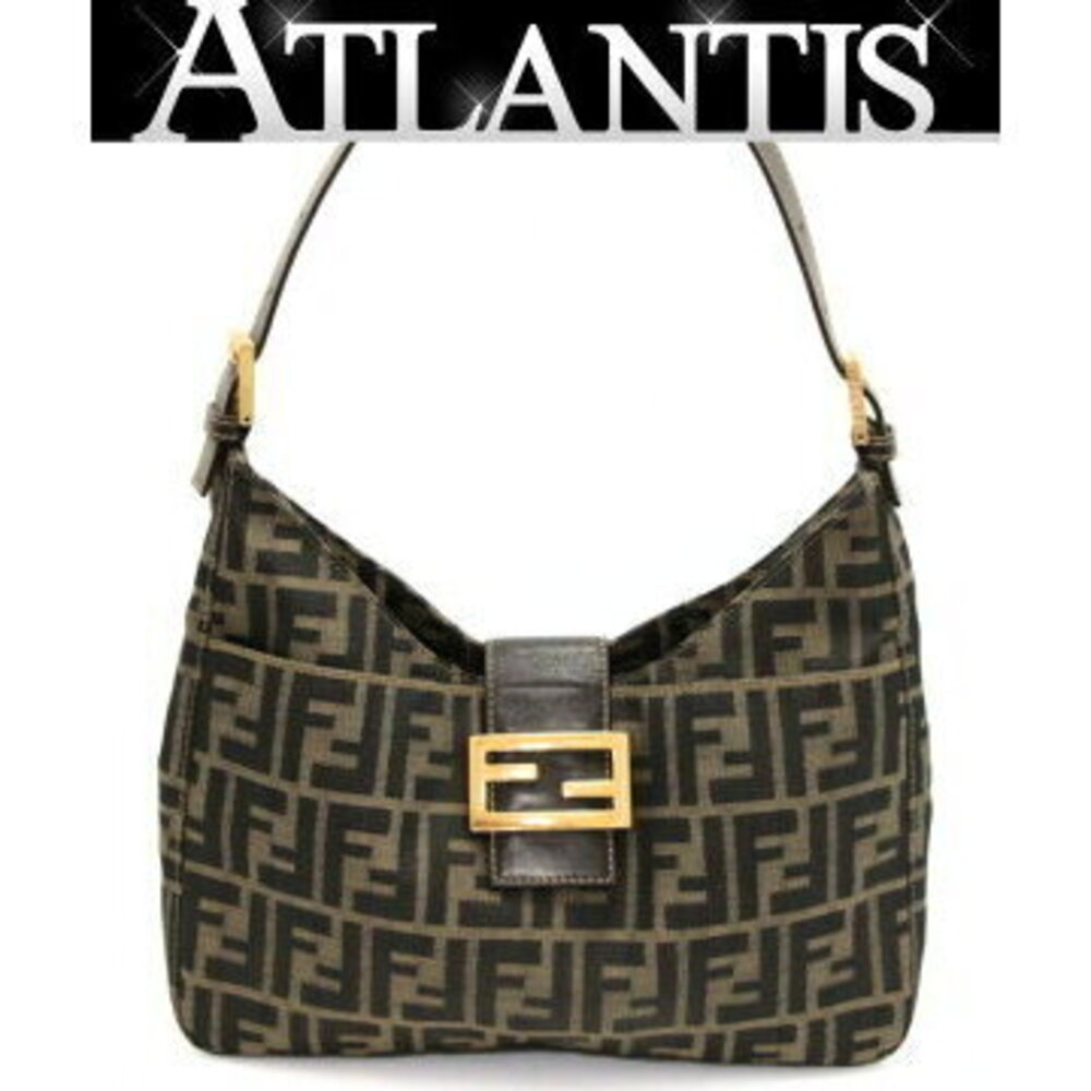 Fendi Zucca Shoulder Bag Brown Canvas
